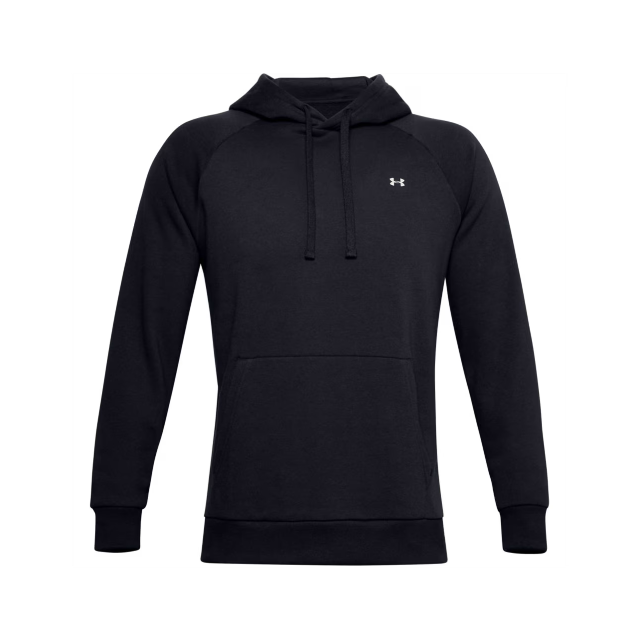 Under Armour Rival Fleece Hoodie Schwarz - Brustlogo