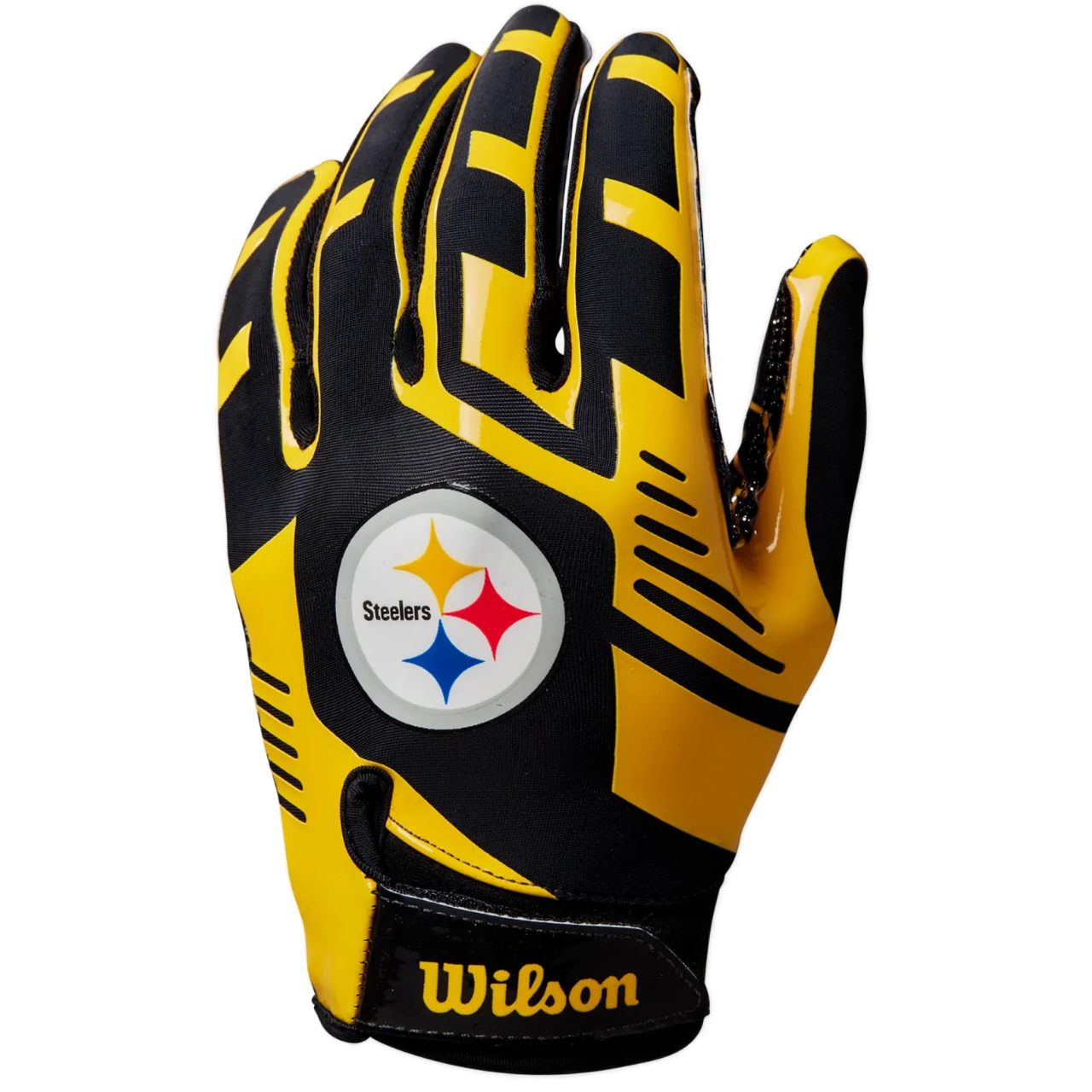 Wilson NFL Stretch Fit Football Handschuh - Pittsburgh Steelers Wilson NFL Stretch Fit Football Handschuh - Pittsburgh Steelers