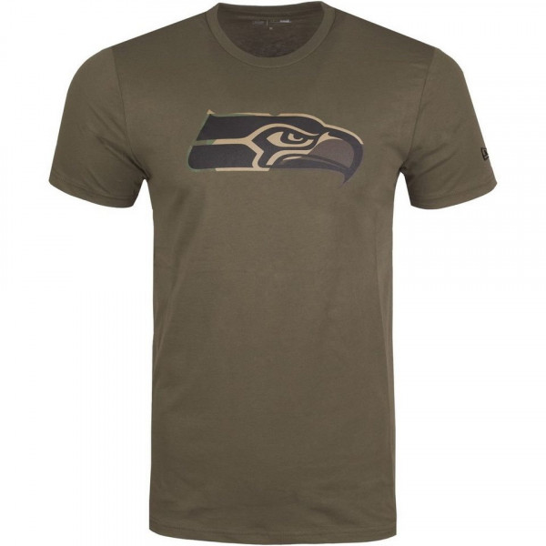 New Era Seattle Seahawks T-Shirt Olivgrün